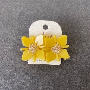 Yellow flower Earrings